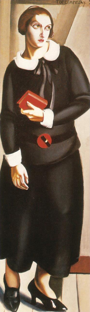 femme en robe noire 1923 contemporain Tamara de Lempicka Peintures à l'huile
